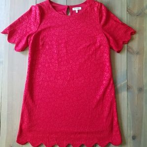 Monteau Red Flower Imprint Dress